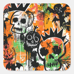 Sticker Carré ExDesigner Personnalisation Halloween