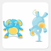 Sticker Carré Exécution d'éléphant (Devant)