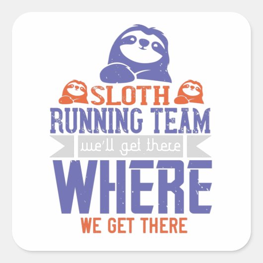 Sticker Carré Exécution - Équipe d'exécution de Sloth (Devant)