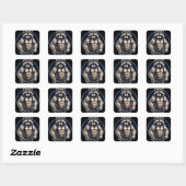 Sticker Carré Exercice GYM Raccoon (Feuille)