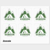 Sticker Carré Exmoor National Park Mountains Camping (Feuille)
