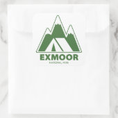 Sticker Carré Exmoor National Park Mountains Camping (Sac)