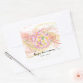 Sticker Carré Exotic Plumeria Flower Abstract (Enveloppe)