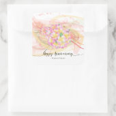 Sticker Carré Exotic Plumeria Flower Abstract (Sac)