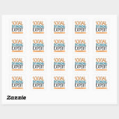 Sticker Carré Expert Distances Sociales Introduction (Feuille)