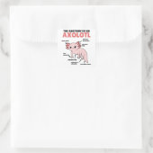 Sticker Carré Explication Axolotl Anatomie D'Un Axolotl (Sac)