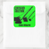 STICKER CARRÉ EXPLOITANT DE CRANE DE FRICTION CERTIFIÉ CRAWLER V (Sac)