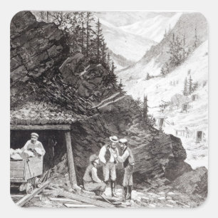 Sticker Carré Exploitation d'or et d'argent