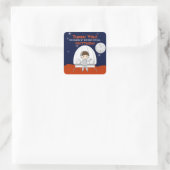 Sticker Carré Explorateur d'espace (Sac)