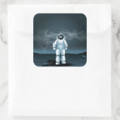 Sticker Carré Exploration d'astronaute (Sac)