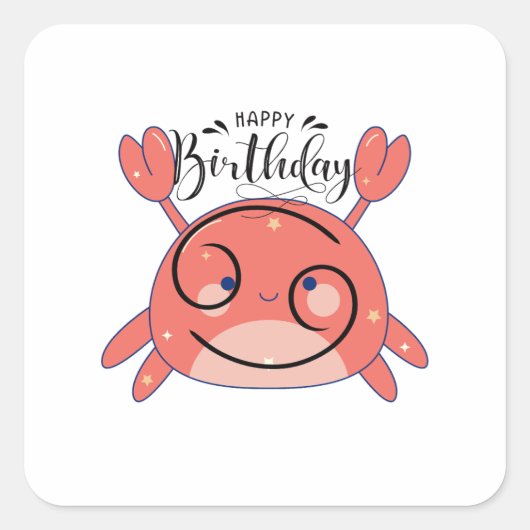 Sticker Carré Explorer les charmes cachés du cancer (Devant)