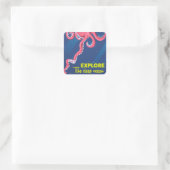 Sticker Carré Explorer l'océan profond (Sac)
