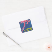 Sticker Carré Explorer l'océan profond (Enveloppe)