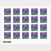 Sticker Carré Explorez l'océan profond (Feuille)