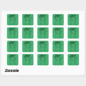 Sticker Carré Explosif Zombie Handbells (Feuille)