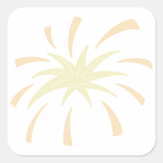 Sticker Carré Explosion de gribouillis monochrome (Devant)