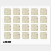 Sticker Carré Exportations et importations américaines (Feuille)