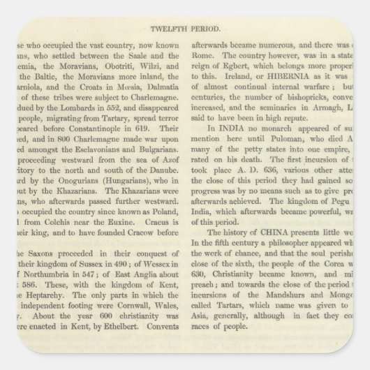 Sticker Carré Exposer L'Empire de Charlemagne 814 AD 2 (Devant)