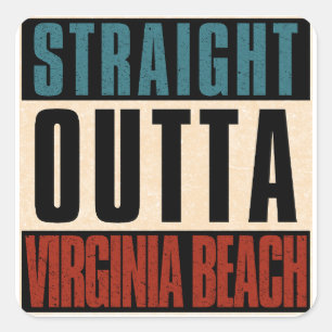 Sticker Carré Extérieur droit Virginia Beach Virginia VA