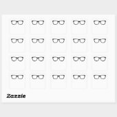 Sticker Carré Eye Glasses (Feuille)