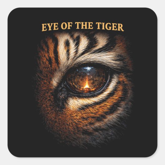Sticker Carré Eye of the Tiger (Devant)