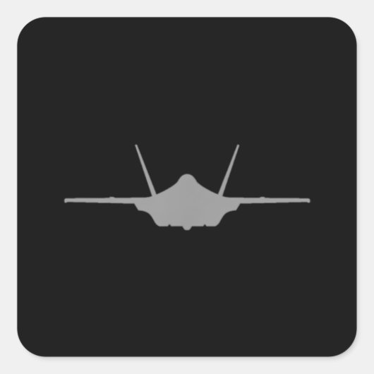 Sticker Carré F-35 A JSF Lightning II Aircraft Silhouette and Tr (Devant)
