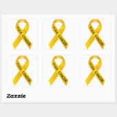 Sticker Carré F Cancer Ribbon (Feuille)