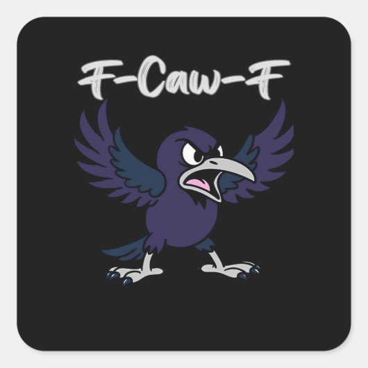 Sticker Carré F-Caw-F Aesthetic Graphic (Devant)
