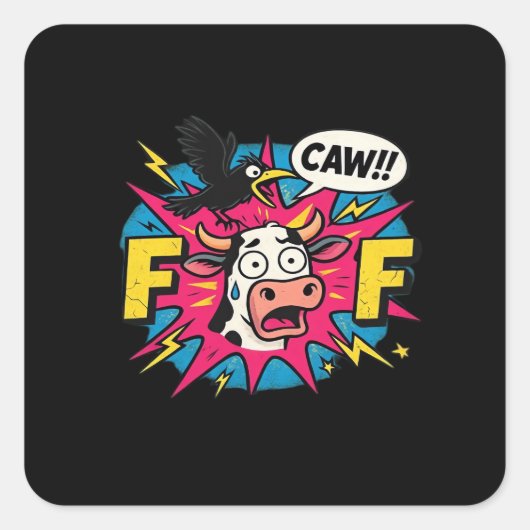Sticker Carré F-Caw-F Aesthetic Unique (Devant)