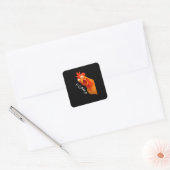 Sticker Carré F-Caw-F Chicken Essential Classic Retro (Enveloppe)