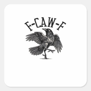 Sticker Carré F Caw F Crow Créatif Décontracté