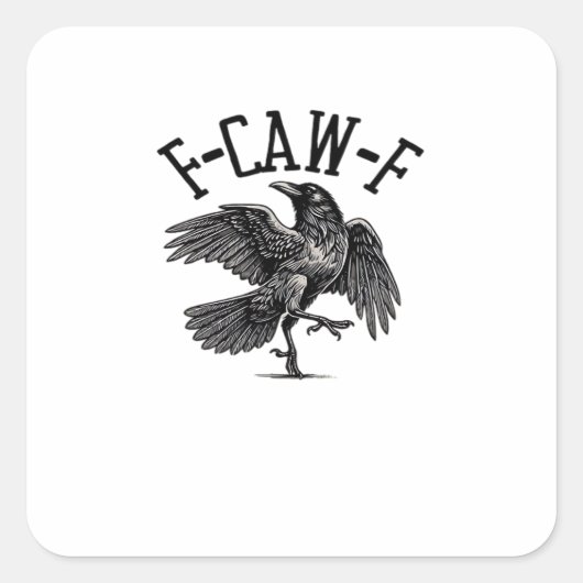 Sticker Carré F Caw F Crow Creative Casual (Devant)