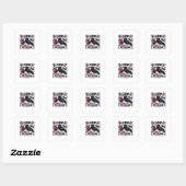 Sticker Carré F Caw F Drôle Tendance (Feuille)