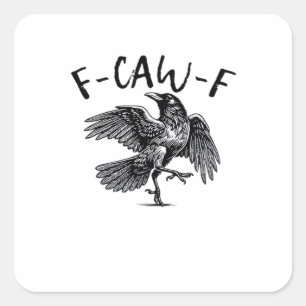 Sticker Carré F Caw F Essentiel Classique Esthétique