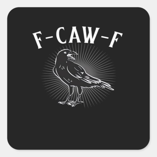 Sticker Carré F-Caw-F Funny Casual (Devant)