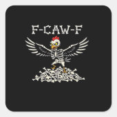Sticker Carré F-Caw-F Funny Chicken Halloween Cool Unique (Devant)
