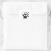 Sticker Carré F Caw F Style Rétro Classique (Sac)