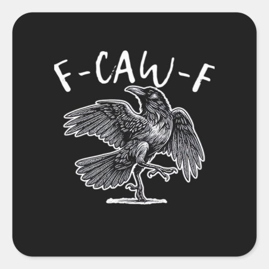 Sticker Carré F-Caw-F Style Vintage (Devant)