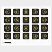 Sticker Carré FAA Certified Licensed Drone Pilot - BACK DESIGN (Feuille)