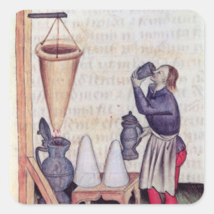 Sticker Carré Fabrication de sirop de sucre, à partir de 'Tracta