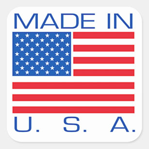 Sticker Carré Fabriqué aux Etats-Unis