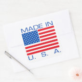 Sticker Carré Fabriqué aux États-Unis (Enveloppe)