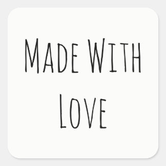 Sticker Carré Fabriqué avec amour