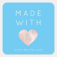 Fabriqué Avec Amour Coeur rose Nom Web Simplement