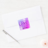 Sticker Carré Fabriqué Avec Amour Seulement Pour Vous Par Nom Ro (Enveloppe)