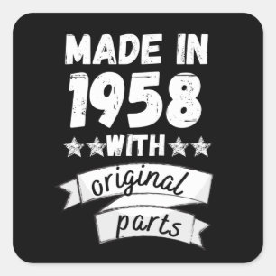 Sticker Carré fabriqués en 1958 avec des pièces d'origine,