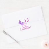 Sticker Carré Fabuleux 13e anniversaire (Enveloppe)