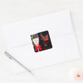 Sticker Carré Fabulous Parties scintillant rouge talons Black Go (Enveloppe)