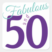 Fabulous Purple Turquoise Simple moderne 50e anniv