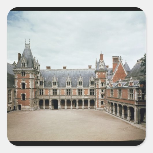 Sticker Carré Façade de la Louis XII Wing, 1498-1503 (Devant)